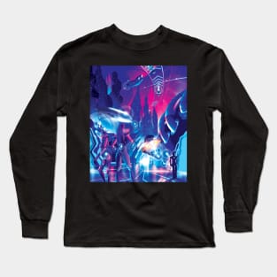 Vaporwave city - A Cyberpunk Neon Wonderland Long Sleeve T-Shirt